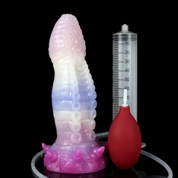 New Squirting Penis Dildo Soft Octopus tentacles Big Cock Ejaculating Dildo With Suction Cup Vagina Stimulate Sex Toys For Women 2