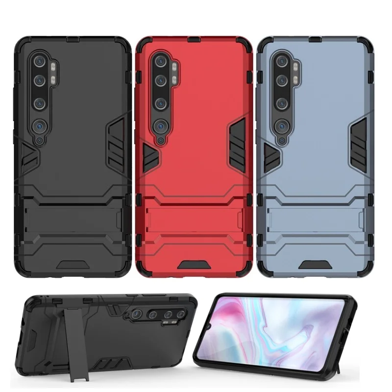 Бронированные чехлы для Xiaomi 10 CC9 Pro чехол подставка противоударный протектор Redmi