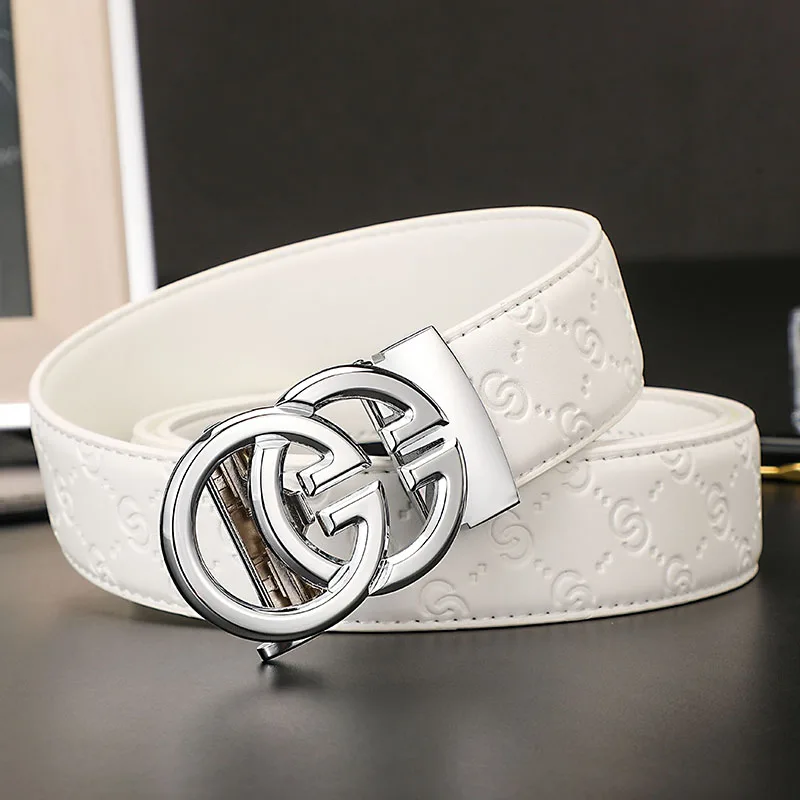 High Quality Luxury Brand Famous Men Belts Genuine Leather Belts for Men Women Designers Double G Buckle Dress Strap  Male belts black belt with holes