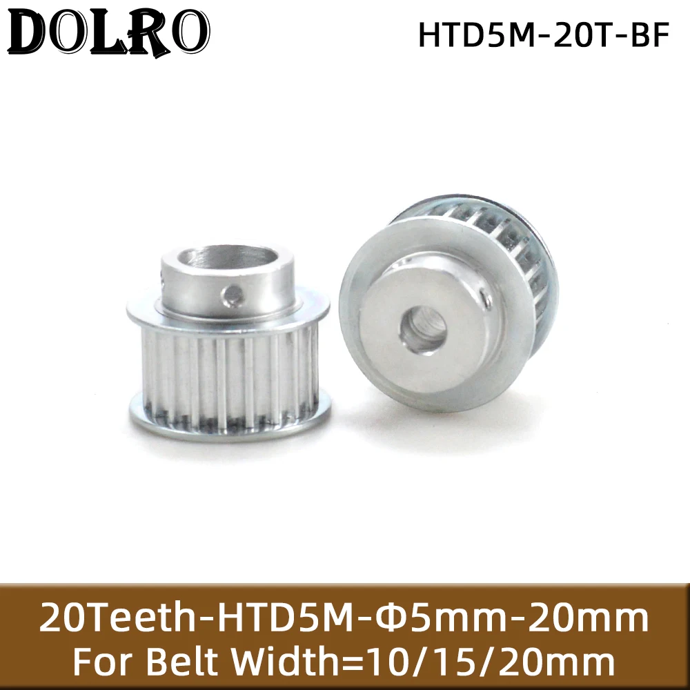 20 Teeth HTD 5M Synchronous Pulley Bore 5/6/6.35/7/8/10/12/14/15/18/19/20mm for Width10/15mm BF Keyway HTD5M Timing Belts Wheel Timing Belt Pulley Fixed Pulley Timing Pulley Belt Pulley