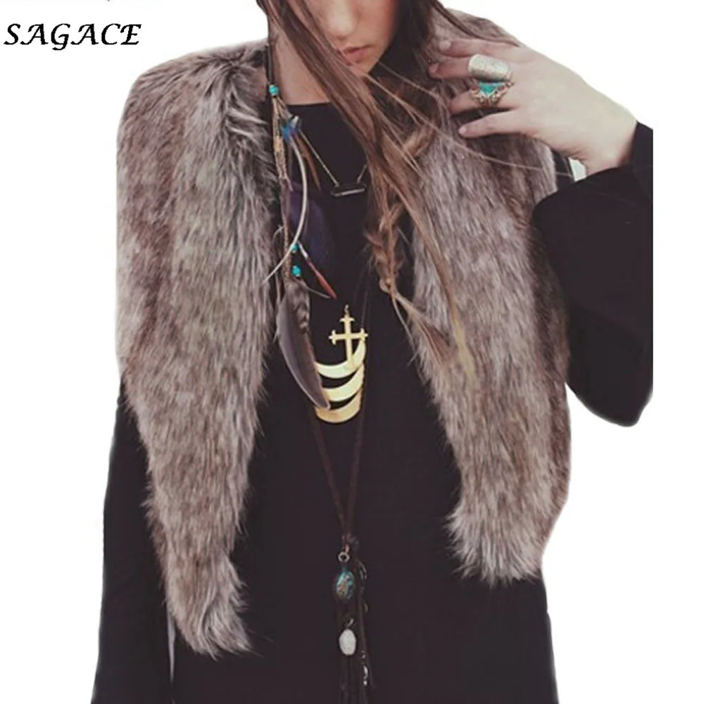 

Clothes Coats Women Fashion Warm Winter Solid Color Soft Lady Faux Fur Vest Sleeveless Coat Outerwear Long Hair Jacket Waistcoat