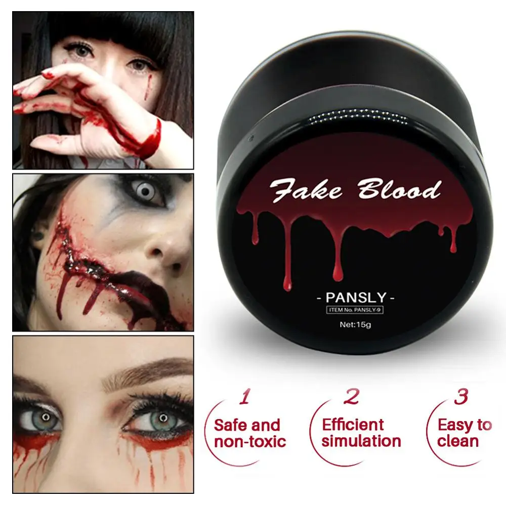 

Halloween Makeup Supplies Ultra-realistic Fake Blood Simulated Halloween Props For Theater Costume Halloween Parties Tool 15g