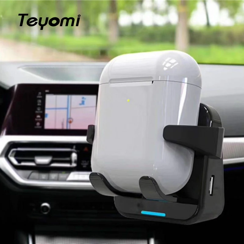 

Teyomi Charger Stand Air Vent Outlet Car Charging Base Stand Dock Bracket Holder for Airpods Car Wireless Earphone Charger