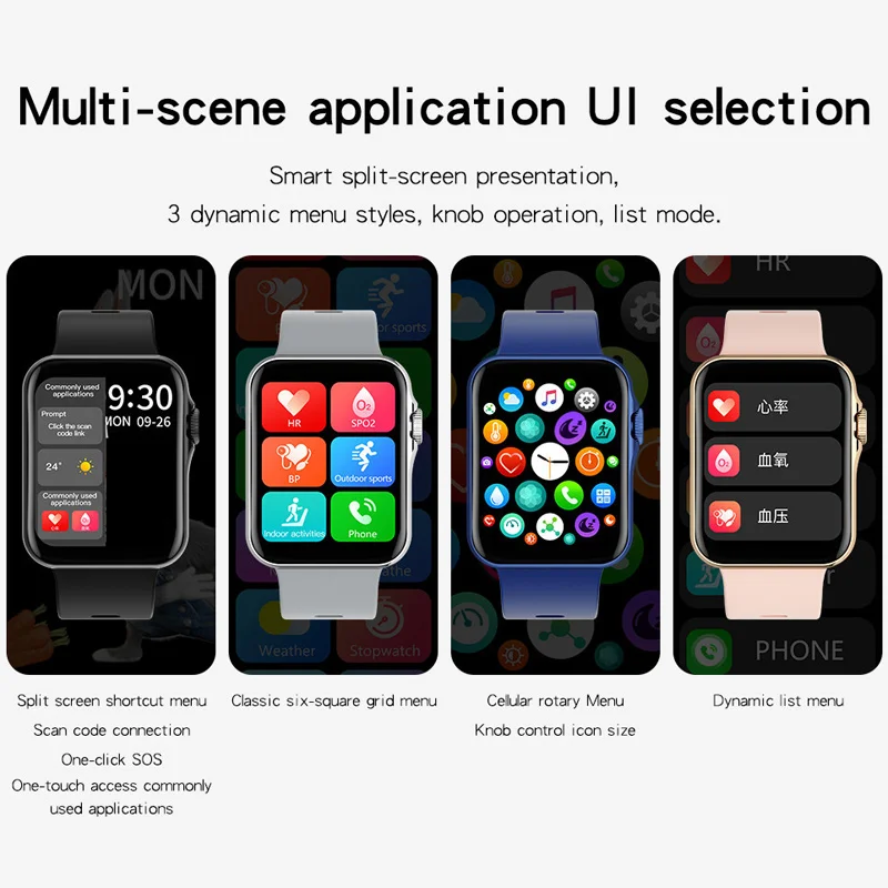 US $28.50 16 Inch Big Full Touch HD Screen Smart Watch Men Women Bluetooth Call Play Music Sport Alarm Smartwatch Watches For Android IOS
