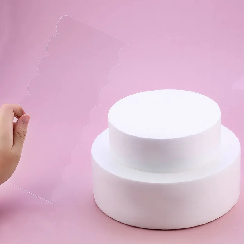 Transparent Cake Scraper Smoother Cream Icing Comb Fondant Baking Pastry Decorating Tools Cake Decoration Accessories