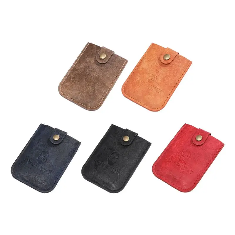 

Men Pulled Design Card Holders 5 Card Slots Portable Wallet Short Slim Credit ID Case Organizer Male Purse Accesories Gifts