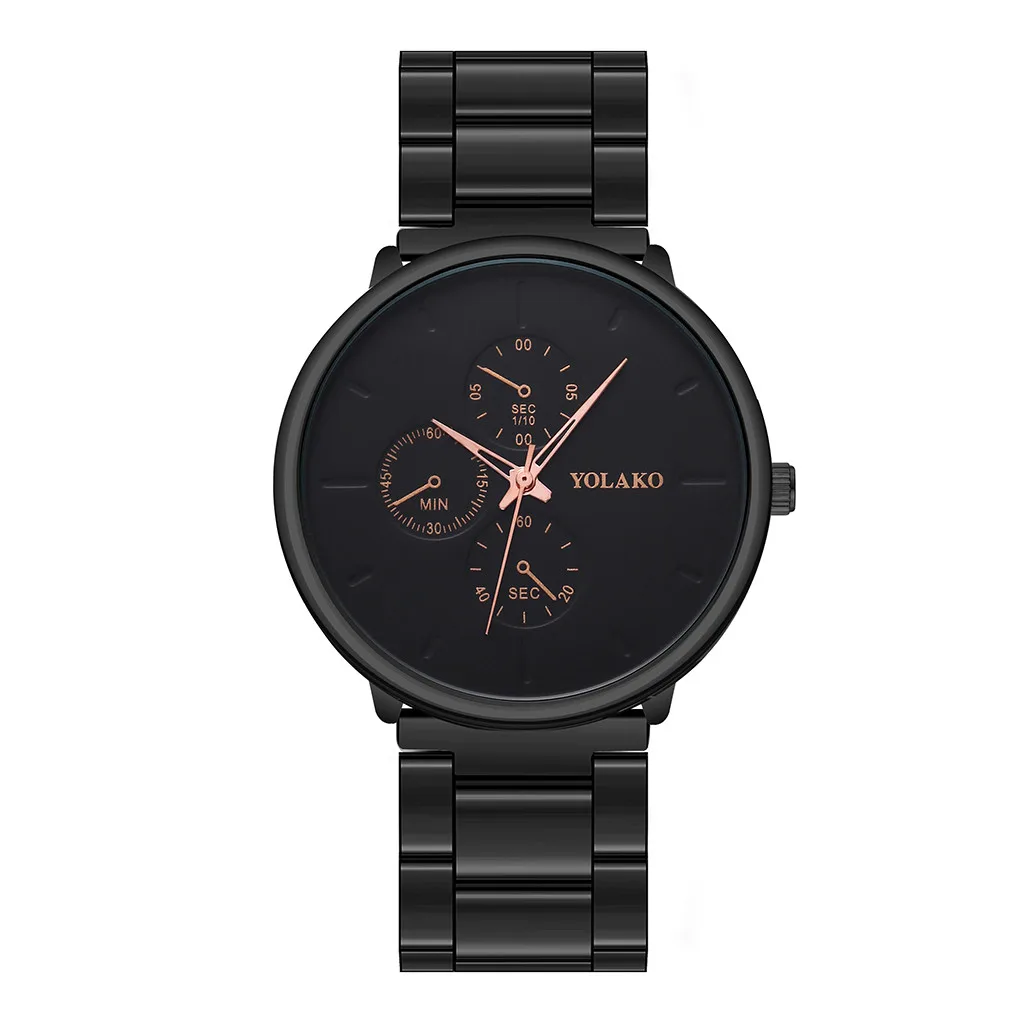 Топ бренд Роскошные мужские часы Бизнес Мужские наручные часы сплав наручные часы с ремешком-сеткой простые поддельные три глаза повседневные часы Reloj Hombre#10