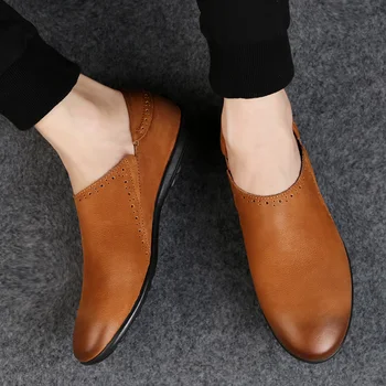 

Classic Business Men's Dress Shoes Fashion Formal Wedding Footwear Men Slip on Office Loafers Shoes for Men Black Boat Shoes *