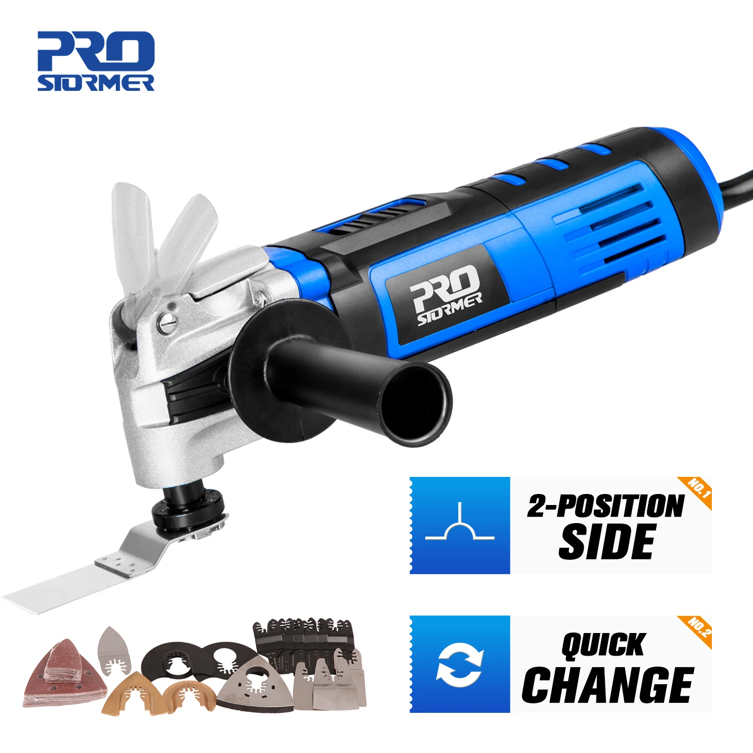 Multifunction Tool Oscillating Multi-Tools Variable Speed Renovator Electric Home Decoration Trimmer Electric Saw by PROSTORMER afbeelding