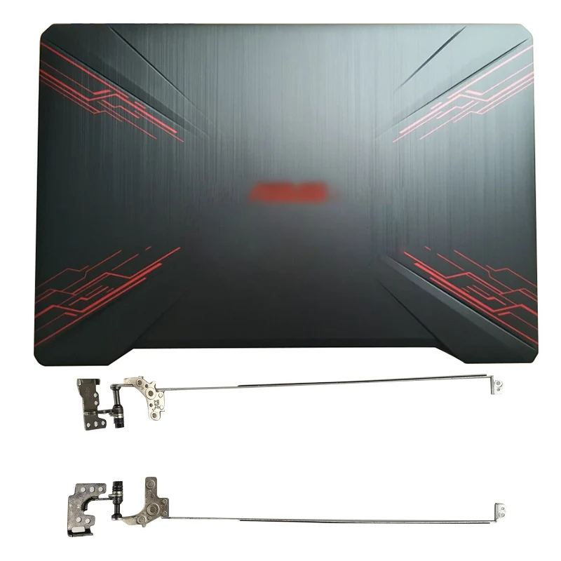 Для ASUS FX80 FX80G FX80GD FX504 FX504G FX504GD/GE ЖК-задняя крышка для ноутбука/передняя рамка/петли/Упор для рук/нижний чехол 47BKLLCJN80 - Цвет: A Hinges