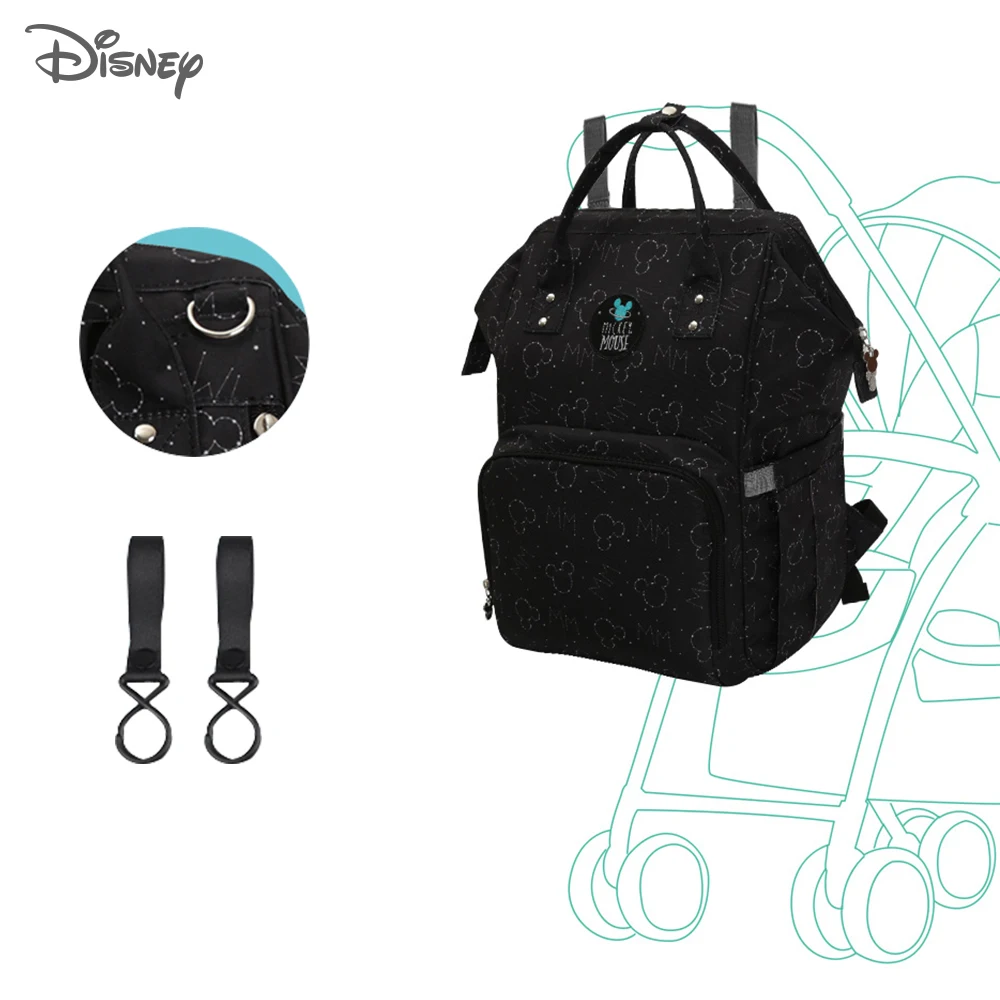 Disney Микки Серия детских подгузников рюкзак мамы, Детская сумка для кормления для беременных сумка для подгузников Сумка дорожная коляска USB Отопление