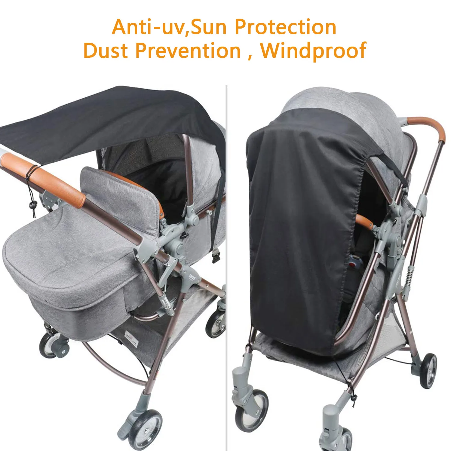 Universal Baby Stroller Cover Windproof Waterproof UV Protection Sunshade Cover  for Baby Infants Prams Outdoor Activities Seat baby stroller accessories baby bottle rack	