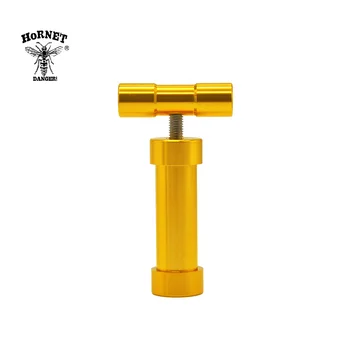 

Hornet Aluminum Manual Heavy Duty T Handle Pollen Presser 110MM Press Compressor Herb Grinder Tobacco Spice Crusher Accessorie