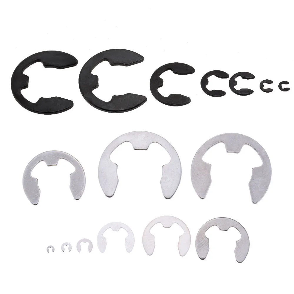 70pc M1.5,2,2.5,3,3.5,4,5 E-Clips Snap Ring Circlips Retaining Kit A2 Stainless 
