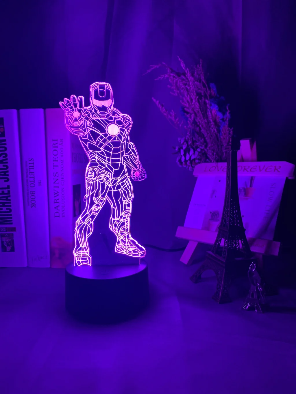 3d лампа Marvel, Железный человек, бронированная фигурка, светодиодный ночной Светильник для детей, декор для спальни, ночной Светильник супергероя, классный Рождественский подарок для ребенка
