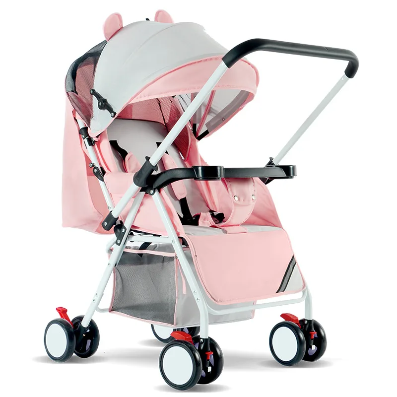 

Baby Stroller Folding Baby Carriage Portable Lightweight Travel System Cart Mini Four Wheel Trolley 0-3 years old