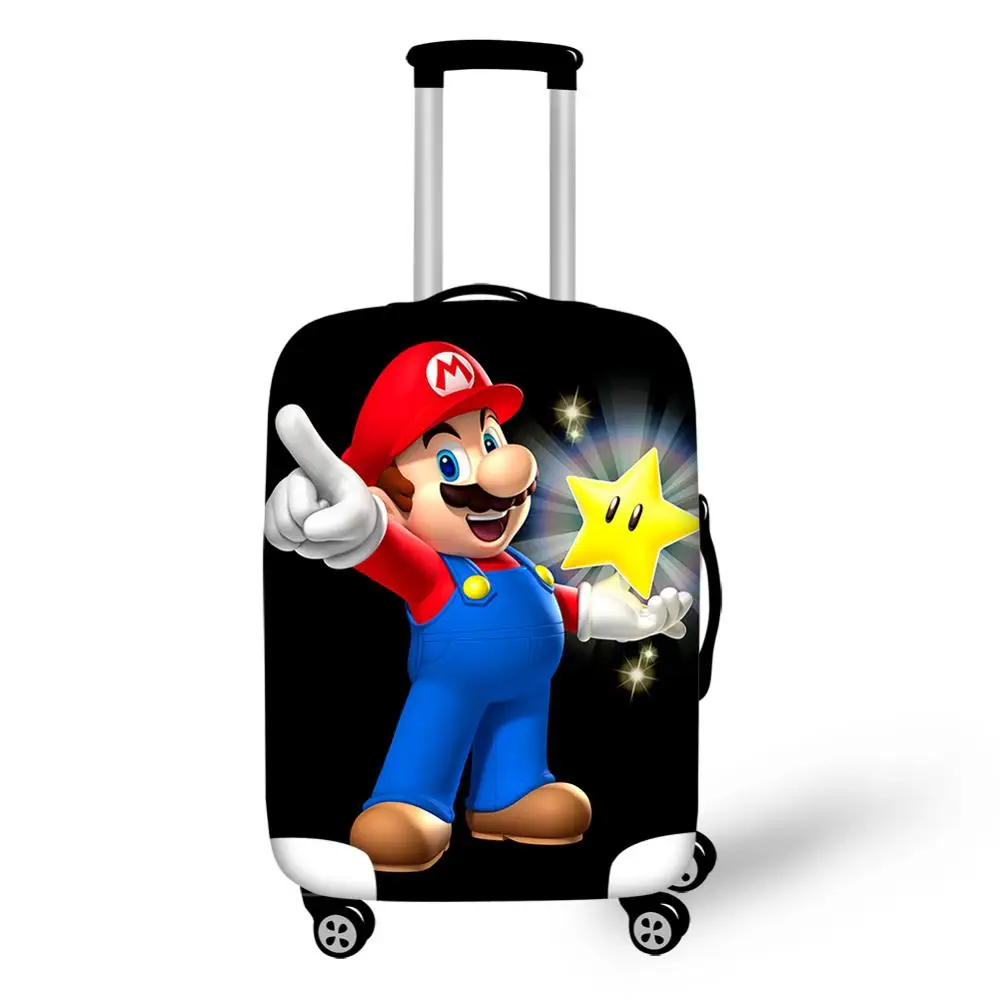 Schutz mit Reißverschluss waschbar Travel Luggage Cover Anime Color Game Super Mario Koffer-Abdeckungen