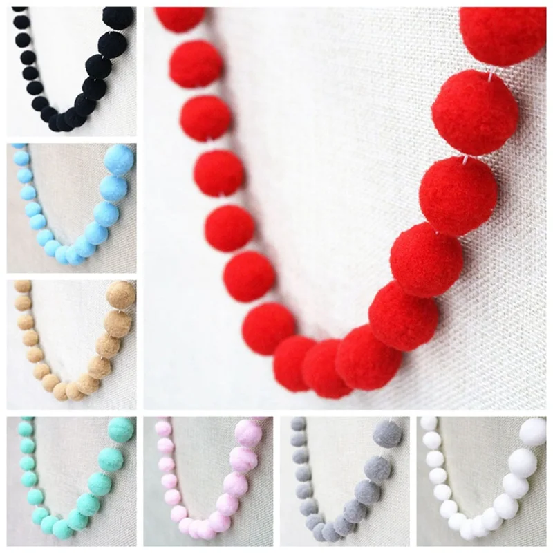 

Wool Felt Ball Garland Pom Pom Hanging String Bunting Banner Xmas Party Decor