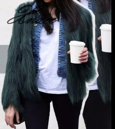 

Xnxee Europe and the United States new winter coat jacket large size female thick warm artificial fur coat fur S-6XL