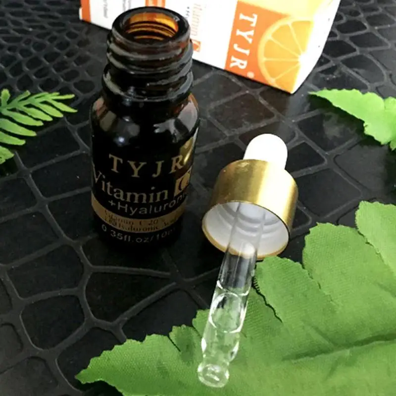 Pure Vitamin C Serum Liquid Freckle Removal Acne Scars Hyaluronic Acid Anti-wrinkle Vc Moisturizing Face Serum