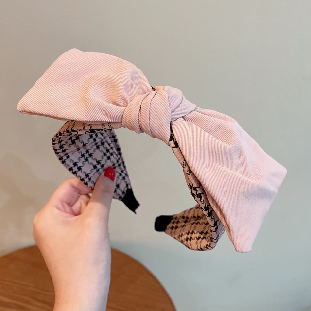 Color Simple Style Elastic Bows Headband Hair Hoop Accessories for Girls Hair