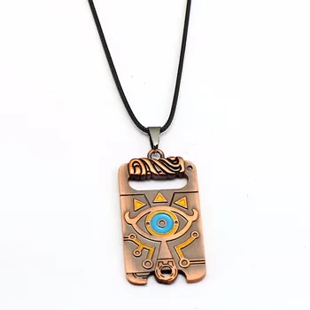 

10pcs/lot Wholesale Vintage The Legend Of Zelda Necklace The Breath Of The Wild Necklace Big Eyes Pendant Necklace Rope Chains