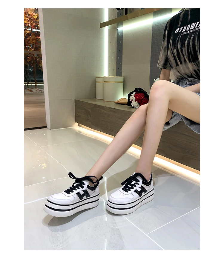 Buono Scarpe/брендовые кроссовки на толстой платформе; женские повседневные кроссовки на плоской платформе; повседневная женская обувь на шнуровке; коллекция года; женская обувь