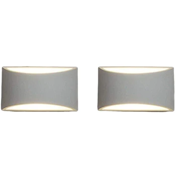 

Promotion! Modern LED Wall Sconces,Set of 2 Sconces Wall Mounted Wall Lighting Fixture 7W Warm White Down Wall Lamps for Living