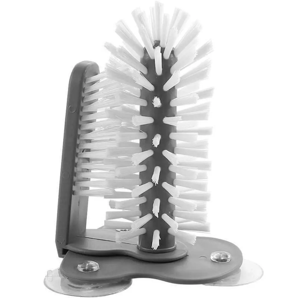 

Glass Cup Cleaning Brush Removable Sucker Cup Washing Kitchen Cleaning Rotating Cup Brush Glass Accessories