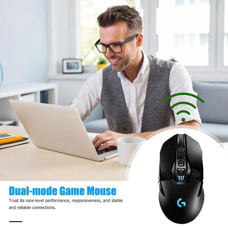 Logitech G903 LIGHTSPEED HERO 16K сенсор двойной режим 11 кнопок оптическая мышь USB Беспроводная 16000 dpi Регулируемая игровая мышь