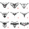 1 Pcs Women Sexy Lace Panties Pearl Massage Thong G-Strings with Pearls Bead Crotchless Exotic Underwear for Women ► Photo 1/6