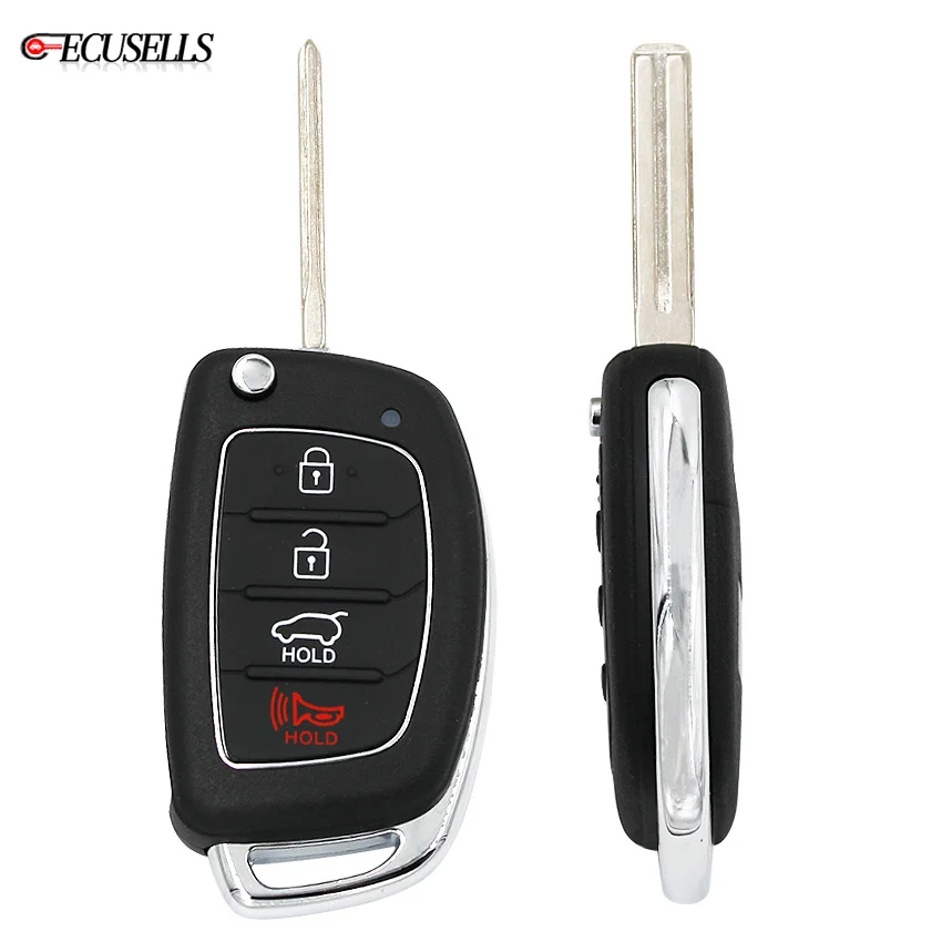 

3+1/4 Button Folding Flip Remote Smart Car Key Shell Case Housing Uncut Blade For Hyundai IX35 IX45 i10 i20 i30 i35 i40 Genesis