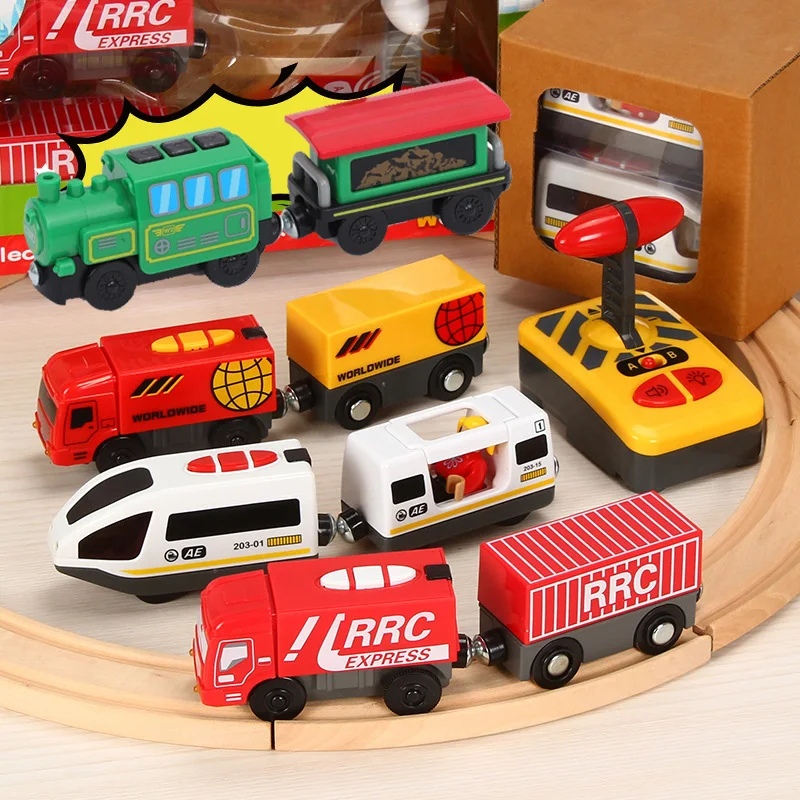 Remote Control Train Toys Set Hobby Train Fits Most Wooden
