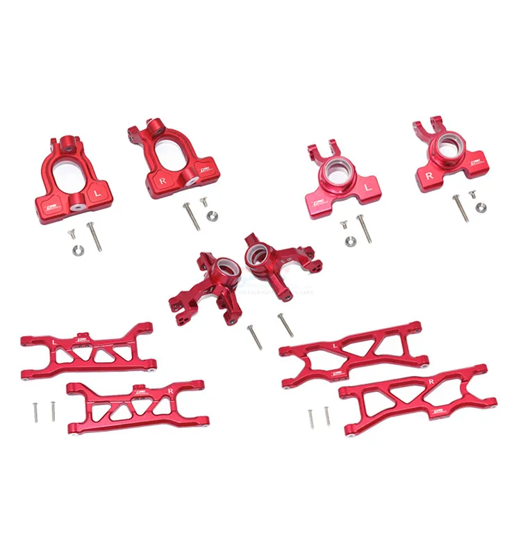 GPM-ARRMA 1/10 KRATON 4S 메탈 프론트베이스 C + 스티어링 컵 + 리어 컵 + 프론트 리어 하부 암 AR330519 + AR330523 RC 자동차 부품
