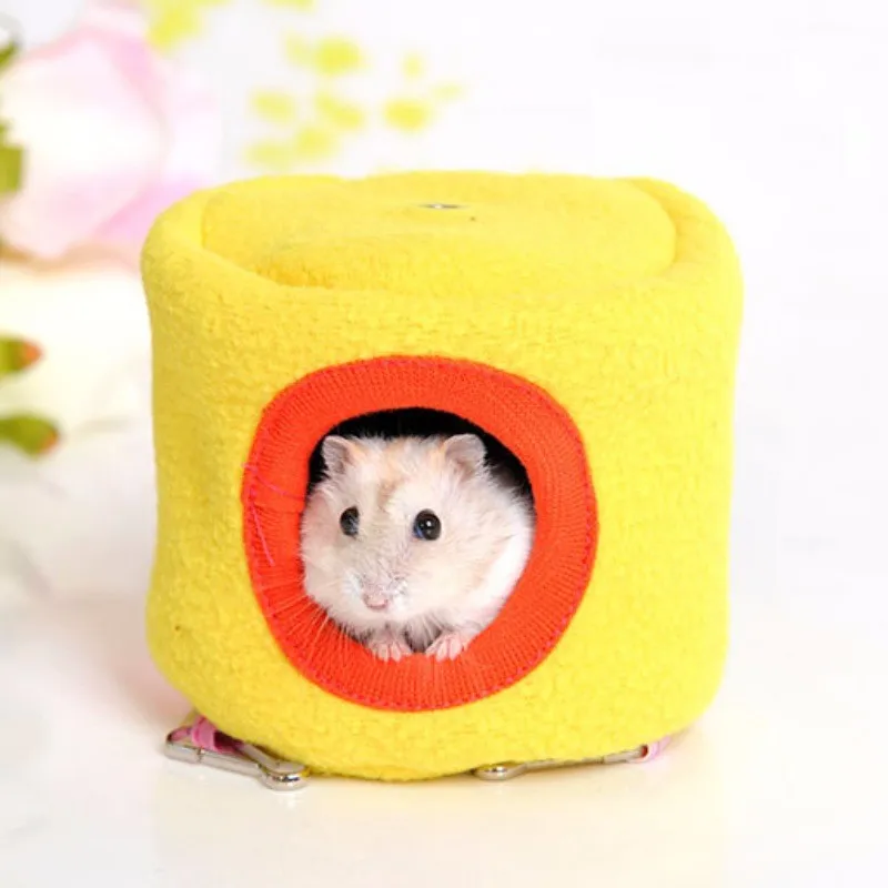 New 10cmX10cm Hammock Stump-stype Warm Nest Small Pet Hanging Bed House for Ferret Rabbit Rat Hamster Squirrel Parrot Toys