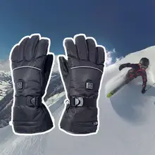 Унисекс Зимние перчатки с подогревом водонепроницаемые регулируемые теплые комплекты с сенсорным экраном
