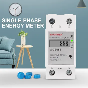 

Multifunction Smart Single-Phase Energy Meter WiFi/APP-Control Electric Consumption Smart Energy Meter 5-60A 230V JDH99