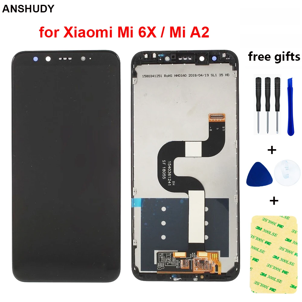 5 99 ''для Xiaomi mi 6X ЖК-дисплей запасные части для A2 дигитайзер сенсорный экран в