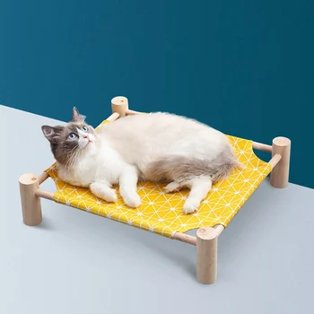 

Canvas Elevated Dog Pup Bed Portable Raised Pet Cot Breathable Cooling Mat Beds