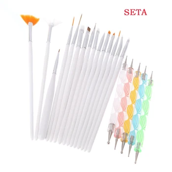 

20PCS Nail Art Design Dotting Painting Drawing Polish Brush Pen Tools