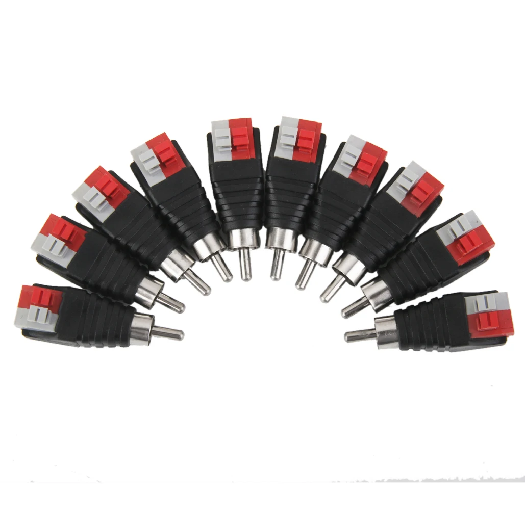 RCA штекер Кабельный адаптер штепсельная вилка пресс тип для камеры