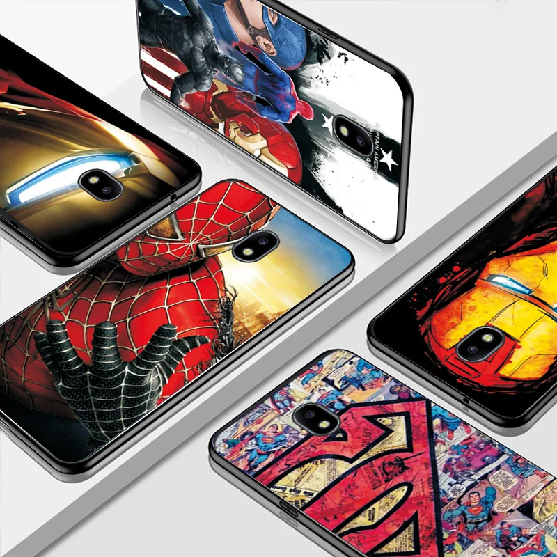Чехол для телефона Samsung J5 J7 2016 чехол Prime Neo J3 2017 Marvel Железный человек черный ТПУ J4 Plus