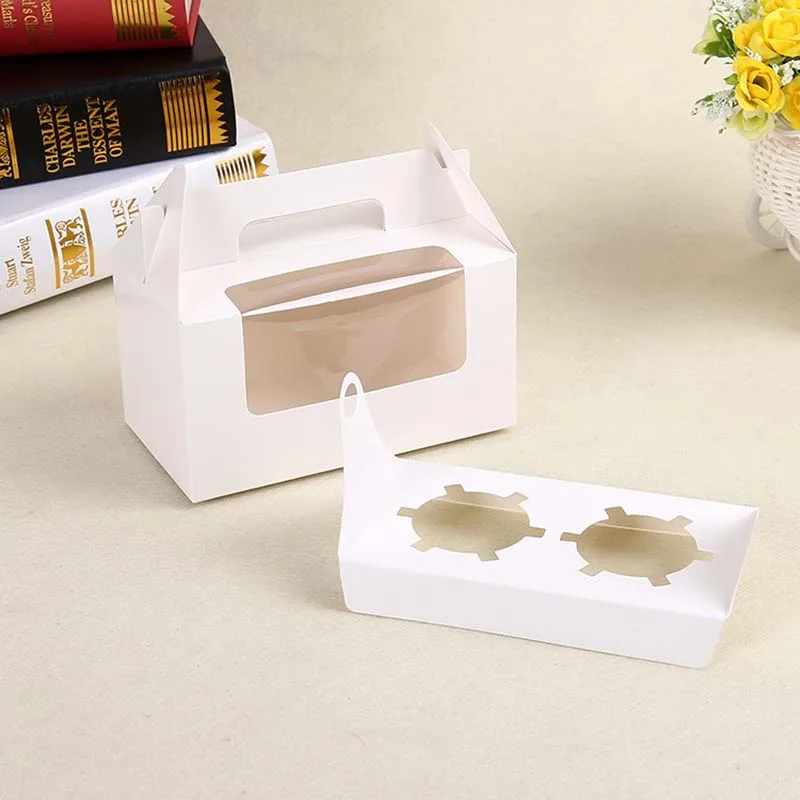 10pcs-2-Cup-Cupcake-Box-With-Cake-Tray-Pudding-Muffin-Cake-Box-Wedding-Birthday-Candy-Party