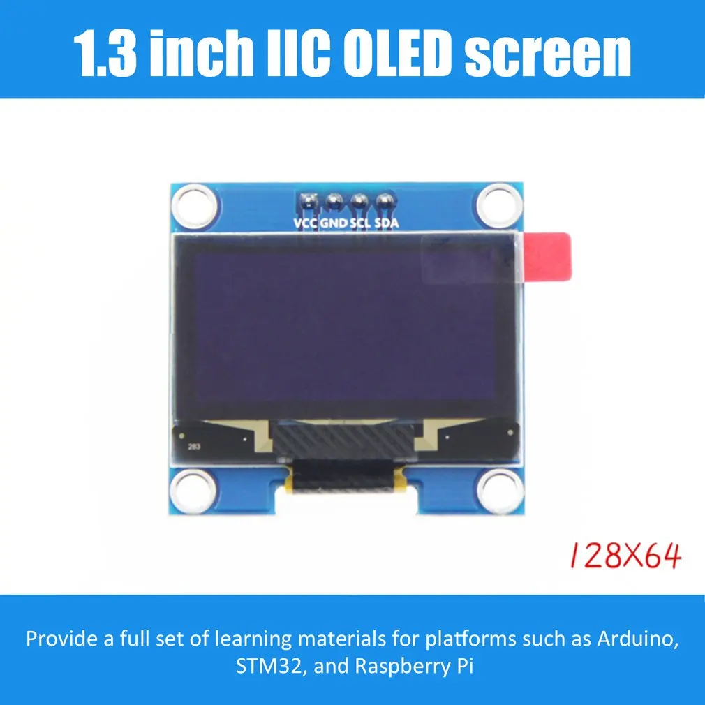 1 шт. 4PIN 1," O светодиодный модуль белый/синий цвет 128X64 1,3 дюймов O светодиодный ЖК-дисплей светодиодный Дисплей модуль 1,3" IIC I2C общаться