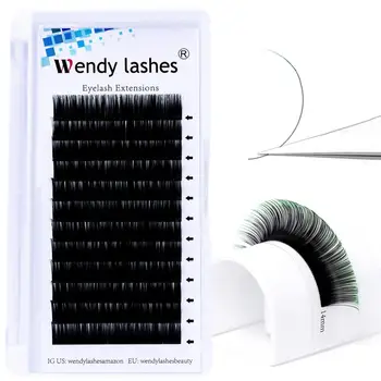 

Eyelash Extension Gradient Red Green Brown Blue Purple 12 Rows Colored Individual Faux Mink False Eye Lashes Professional Salon