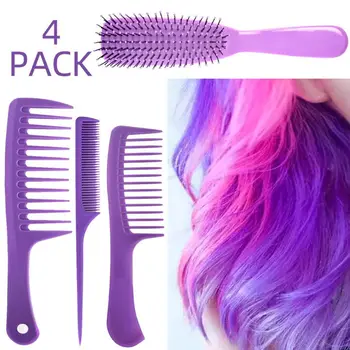 

4pcs Professional Brush Comb Hair Anti-static Care Stylist Cutting Tool
