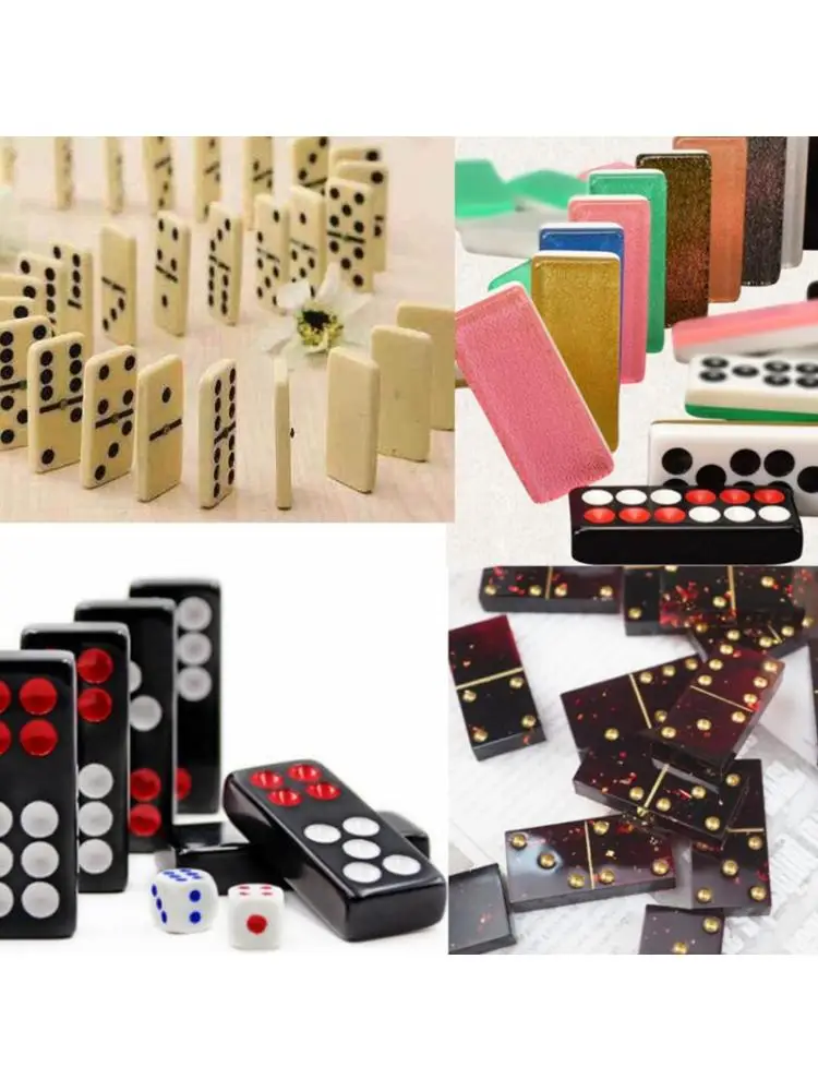 Crystal Epoxy Resin Game Mold Dominoes Casting Silicone Mould DIY Crafts Jewelry Making Tools
