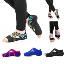 Женские нескользящие носки для йоги, профессиональные женские дышащие спортивные носки с половинным носком, балетные танцевальные носки, XR-Hot