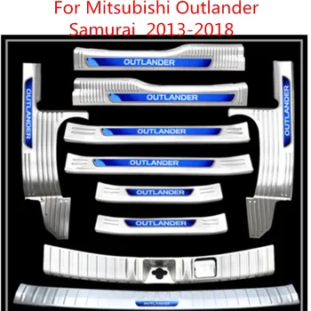 

High-quality Stainless Steel External Door Sill Internal Scuff Plate Car Accessories For Mitsubishi Outlander Samurai 2013-2019