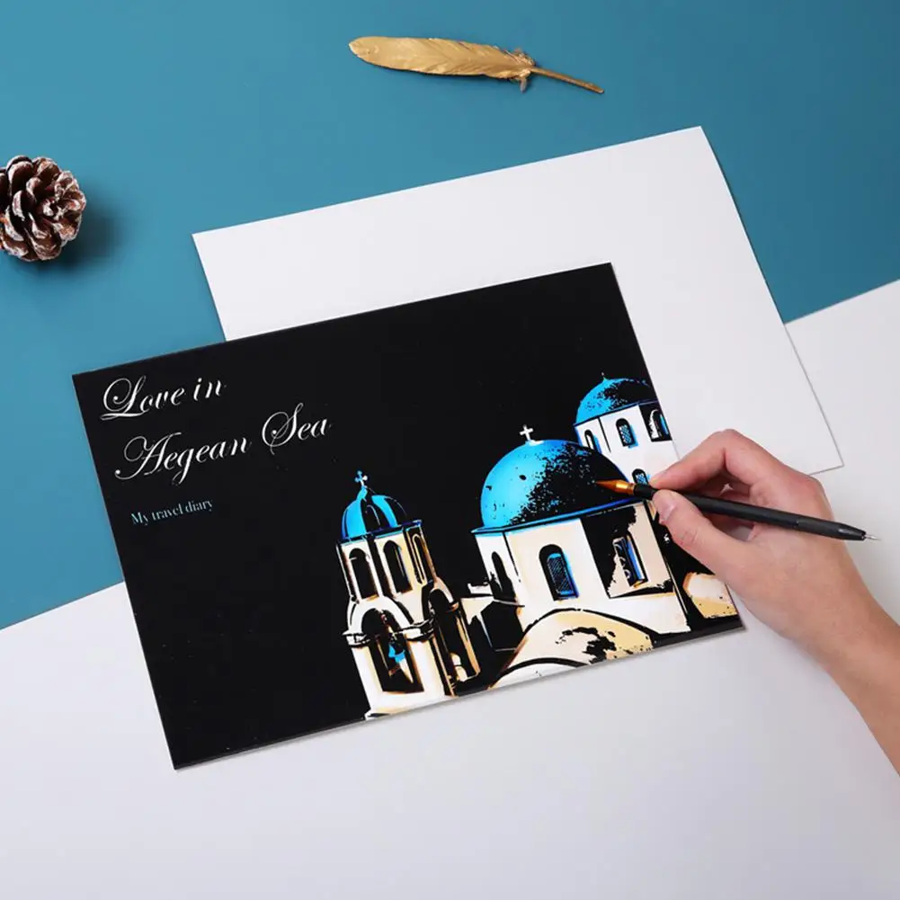 

GloryStar A4 DIY Scratch Picture Painting Kids Scraping Paper DIY Craft Nightscape Drawing